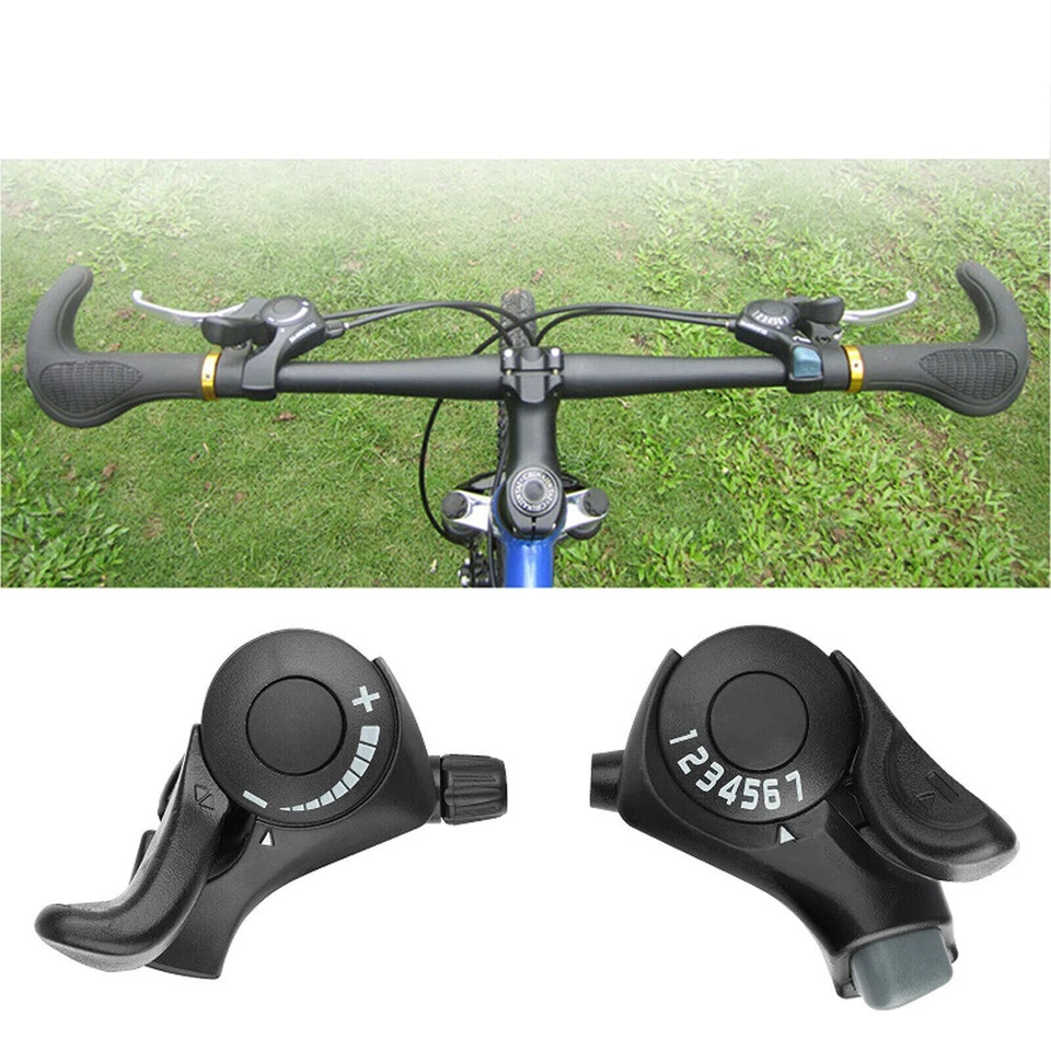 3x7 21 Speed MTB Mountain Road Bicycle Shifter Bike Thumb Gear Shift Set US - Image 3 of 4