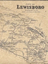 South Salem Lewisboro Goldens Bridge NY 1867 Map with Homeowners Shown