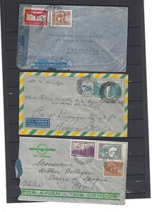 SOUTH AMERICA-COVERS-OLDER-AIRS-MANY BETTER-NICE CANCELS-LOT OF 16-AV-U-#20