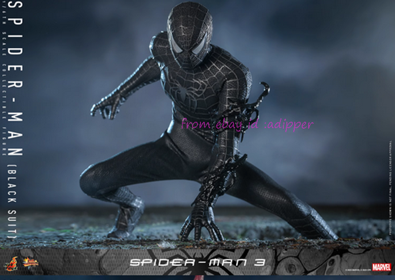 Perefect Hot Toys 1/6 Mms727 Spider-Man (Black Suit) Standard