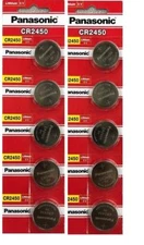 Panasonic CR2450 ECR 2450 3V LITHIUM Coin Cells (10 Batteries) Fast Ship-Exp2033