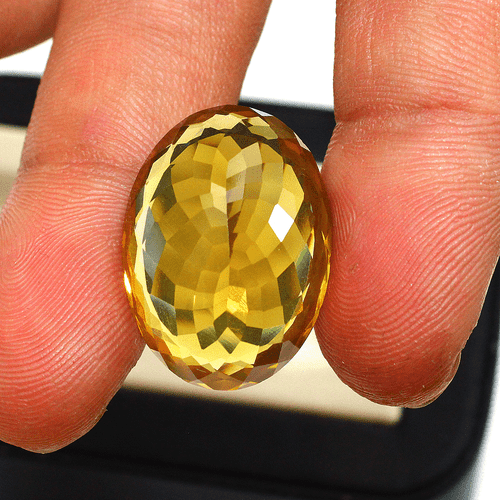 VVS 28.87 Cts Natural Beer Quartz Untreated 24x18mm Oval Cut Top Grade Gemstone - Picture 9 of 16