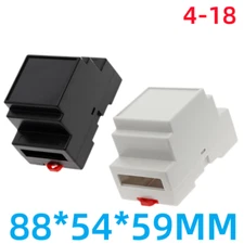 ABS Plastic Flame Retardant Project Case 88x54x59mm 4-18 PLC Rail Junction Box