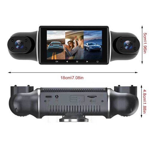 WiFi360° Dash Cam Recorder 4 Channel 1080P Car Camera DVR Vehicle Video G-Sensor - Picture 7 of 16
