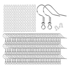 120Pcs/60Pairs Sterling Silver Earring Hooks Ear Wires for DIY Jewelry Making