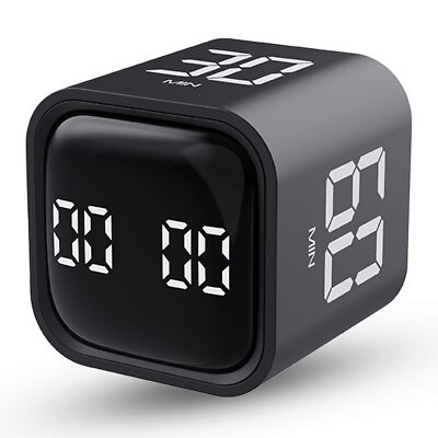 2024 Productivity Timer Flip Gravity Sensor Cube Timer Countdown & CountupMut...