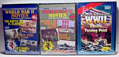 Lot of 3 RARE New/Sealed World War II Movies: The Collector's Series ...