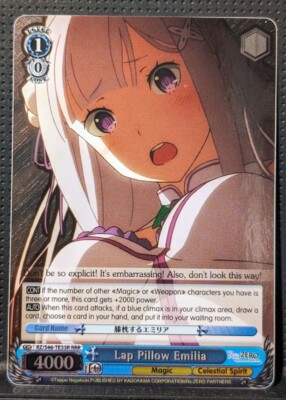 LAP PILLOW EMILIA RZ/S46-TE33R RRR RE:ZERO WEISS SCHWARZ ENGLISH