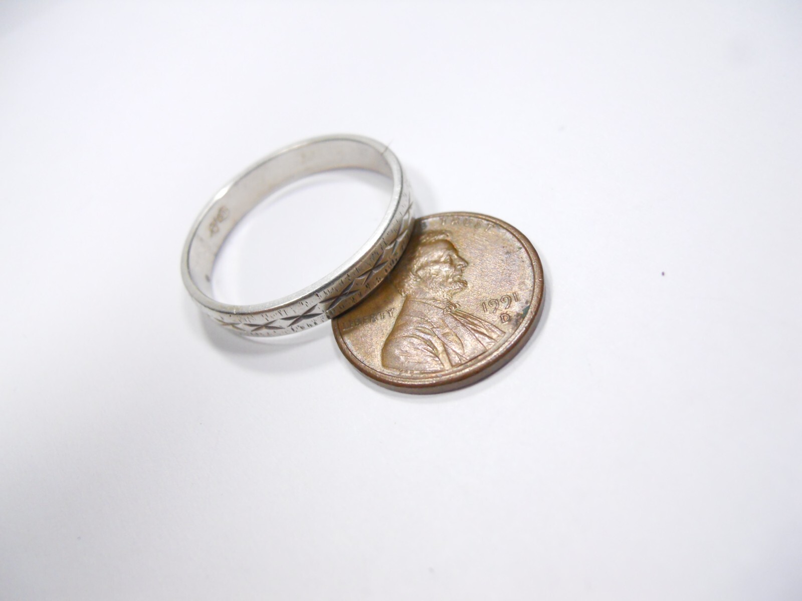 VINTAGE XXX PATTERN STACKABLE DESIGNERS STERLING … - image 4