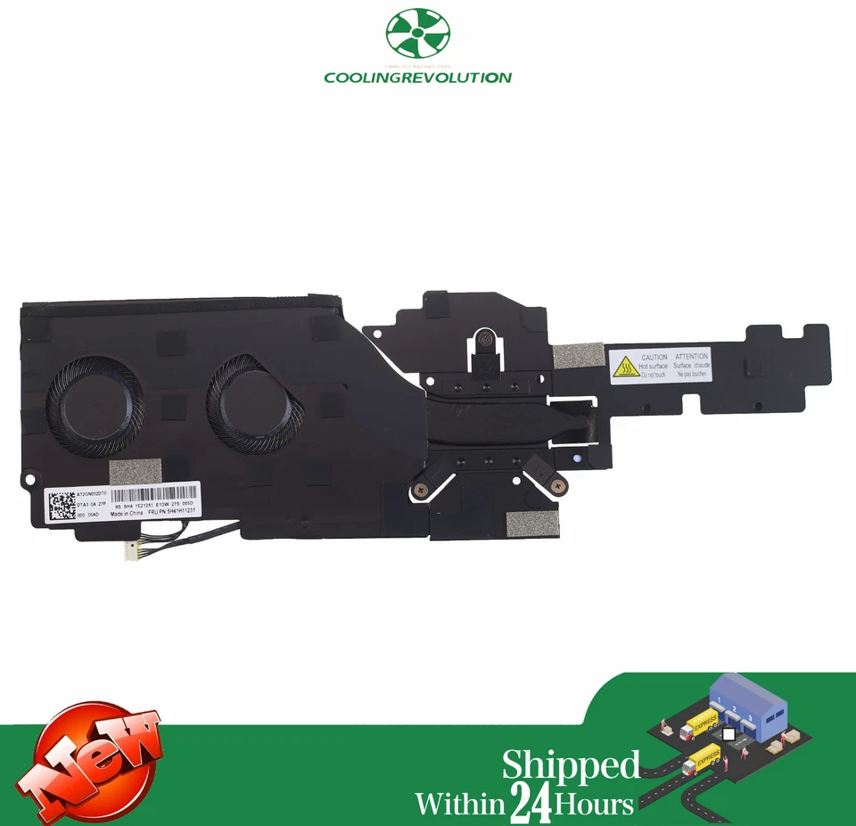 Laptop CPU Heatsink Fan for ThinkPad Z13 Gen1 (Type 21D2, 21D3) 5H41H11231 32 - Image 2 of 2