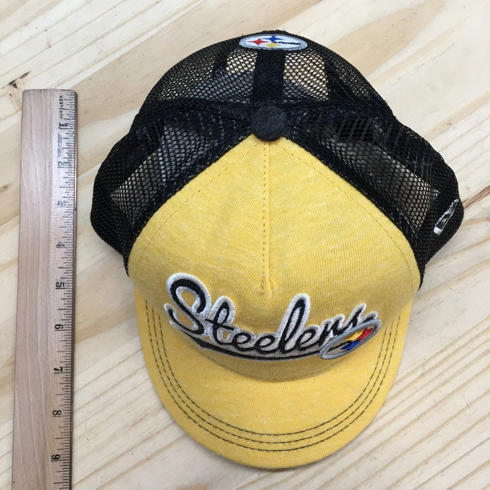 Pittsburgh Steelers New Era Trucker Hat Womens Black Yellow One Size Adjustable - Image 3 of 4