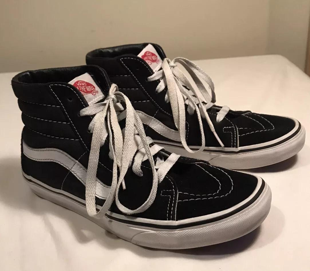 Nævne dedikation Uskyldig Vans Old Skool SK8 Hi Black White Men&#039;s Size 6.5 Suede High Top  Sneakers Shoes | eBay