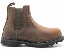 MENS GOODYEAR WELTED LEATHER CHELSEA DEALER STEEL TOE CAP SAFETY WORK BOOTS SIZE