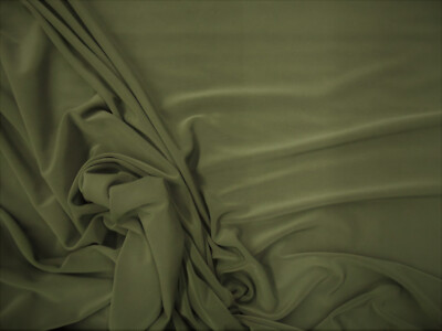 Fabric Light Weight Polyester Spandex 4 way Stretch Olive Green C407