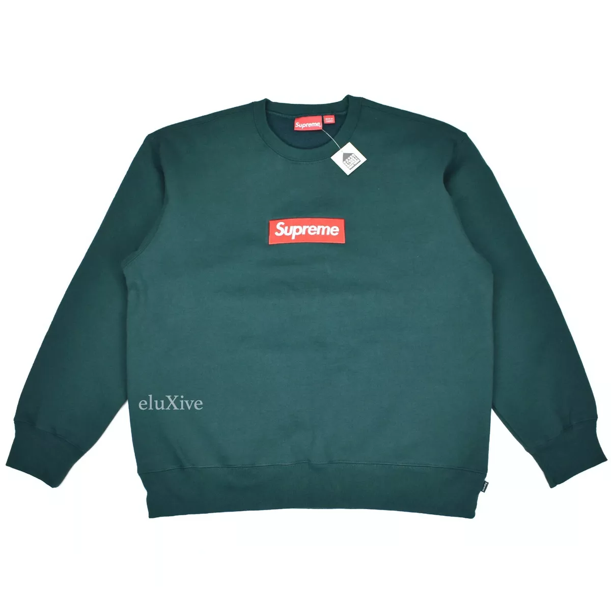 Supreme Box Logo Crewneck Dark Pine L