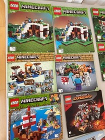 LEGO MINECRAFT INSTRUCTION BOOK MANUAL ONLY HUGE LOT 21127 21169 21134 21246 ETC