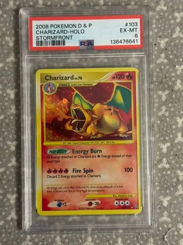 Pokemon Charizard Stormfront Holo Secret Rare #103 PSA 6