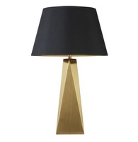 Nachttischlampe Tischleuchte E27 In Gold Schwarz 58 Cm Stoff Metall Elegant