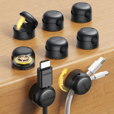 8 Pack Magnetic Cable Clips Organizer Cord 360  Rotatable Wire Keeper Holder