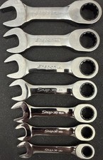 Snap On Oxkr707 Sae 0 Offset Stubby Ratcheting Wrench Set Possible Open Box