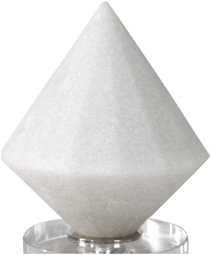 Uttermost 17580 Alize 14" Tall Crystal and Rice Stone Abstract - Crystal / White - Picture 3 of 4