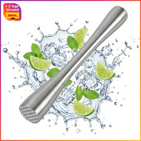 Cocktail StößEl Edelstahl 26Cm Muddler FüR Mojito FruchtgeträNke Mixer Silber
