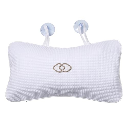 Oreiller de bain antidérapant coussin baignoire ergonomique YUET avec ventouses maille 3D