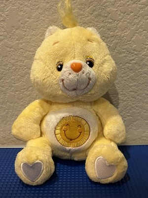 2007 Care Bears Funshine Bear 8  Plush Yellow Sun Belly Red Heart Butt