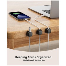 Black Desk Cable Management Kit - 12 Pieces