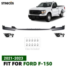 Front Bumper Cover Trim For 2021 2022 2023 Ford F-150 Upper Molding Primed Black