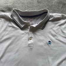 Brooks Brothers 1818 Men's Performance Polo Original Fit White XL Embroidered