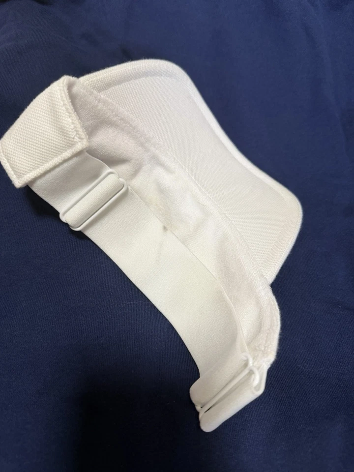 Lacoste Sport Blanco Tenis Golf Visera Ajustable Unisex Sombrero Clásico Cocodrilo Foto 4 de 4