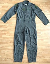 USAF CWU-27/P Flight Suit Coveralls 42L Nomex Sage Green Flyers Aramid FR