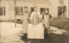 Cheese Mongers Occupations Leather Aprons c1910 Real Photo Vintage Postcard bhn