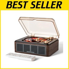 Home Stereo System with FM Radio - Walnut Brown