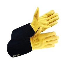 SKYDEER 100 Full Premium Genuine Grain Deerskin Leather Work Gloves for Men,...