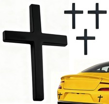 4 PCS Metal Jesus Christ Cross Badge Stickers for Car  Truck Body Fender Tail -