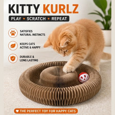 Foldable Cardboard Cat Scratching Board Toy Pad Interactive Scratcher with Bell