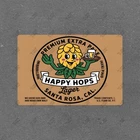Vintage Style Metal Sign Happy Hops Lager Beer Label Decor Santa Rosa #98904