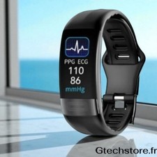 Montre connecté étanche, moniteur de fréquence cardiaque et fitness  Bluetooth