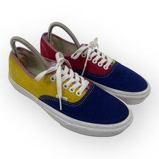 VANS Authentic Sunshine Suede Sneakers Primary Colorblock Skateboard Mens 8.5