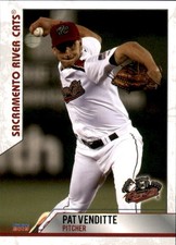 2019 Sacramento River Cats Choice #22 Pat Venditte Omaha Nebraska Baseball Card