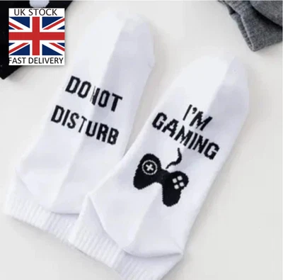 Men's "I'm Gaming Do Not Disturb" Socks, Funny Novelty Gamer Gifts