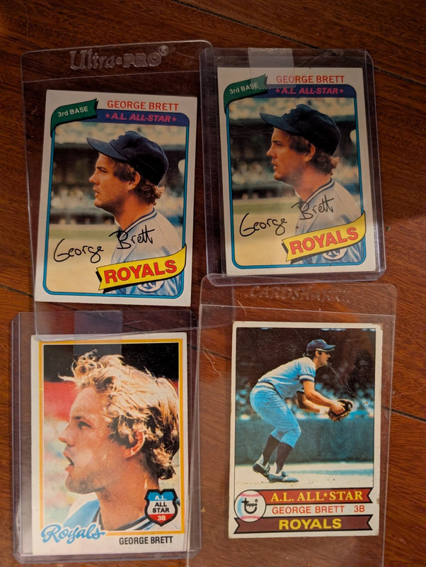 Topps George Brett 1978 #100, 1979 #330, 1980 #450 4 LOT Kansas City Royals READ