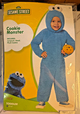 Cookie Monster Toddler Costume Sesame Street Spirit Halloween Size 3T-4T New