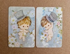 2 x Vintage Blank Back Swap Cards