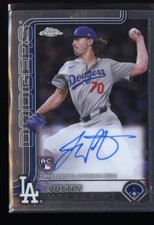 2025 Topps Chrome Justin Wrobleski Rookie Auto RC #RA-JWR LA Dodgers