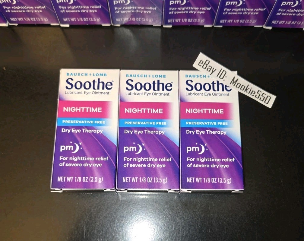 EXP 07/2030! 3 Box Lot Bausch & Lomb SOOTHE PM P.M. Eye Oint