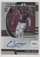 2020 Panini Prizm Draft Picks Rookies Silver Jeremy Chinn #264 Auto p7m