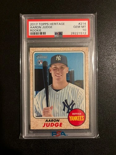 2017 Topps Heritage Rookie Variation Aaron Judge #214 (RC) PSA 10